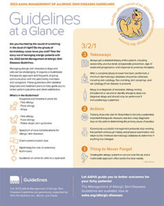 Guidelines at a Glance Allergic Skin Diseases