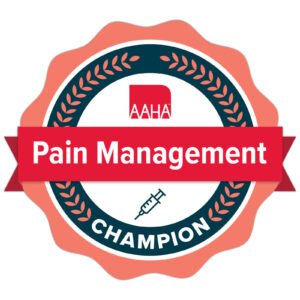 Digital badge awarded upon completion of the AAHA Pain Management Certificate Course
