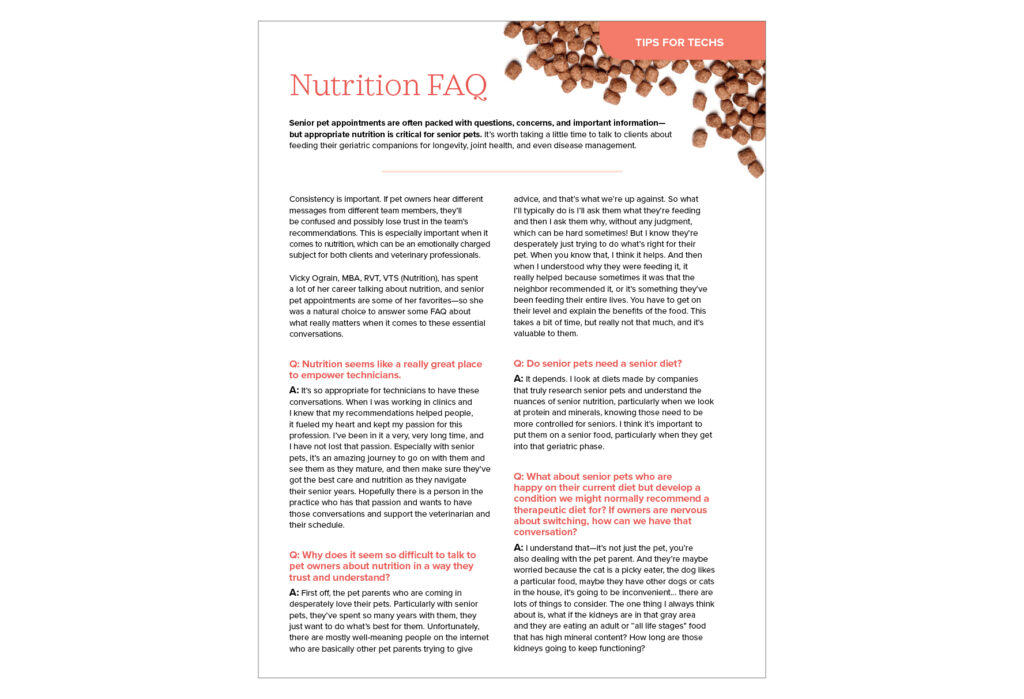 In Practice-Senior Nutrition FAQ - AAHA